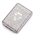 Zigarettenetui Box Silber Hochwertiges Metall für 14 Zigaretten...