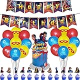 Miotlsy 48 Pcs Superhelden Deko Geburtstag,Henry Danger...
