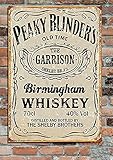 NAHOMER Werbeschild aus Metall von Garrison Peaky Blinders Whiskey, 2...