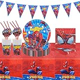 Geburtstagsdeko Partygeschirr Set, 52 Stück Spider Geburtstag deko...