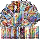 SNKRBA 100 Stück Vmax Karten, Shiny Rainbow Cardss, VMAX Sammelkarten...