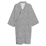 Qchomee Kimono Morgenmantel Yukata V-Ausschnitt Langarm Schlafmantel...