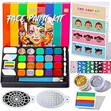 Kinderschminke Set, 33 PCS Professionelle Gesichtsfarbe Kinder...