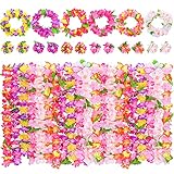 VGOODALL 48 STK. Hawaii Blumenketten, Leis Luau Bunte Hawaiiketten mit...