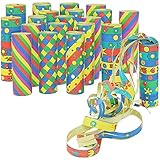 com-four® 20x kleine Luftschlangen Rollen in verschiedenen Mustern...