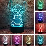 ZTZK Stitch Lampe, Lilo und Stitch- 3D LED Stitch Nachtlicht...