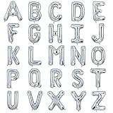 XXL Groß Buchstaben E Ballon Silber Helium Luftballons Riesen Mylar...