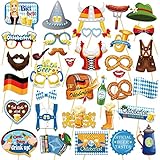 DPKOW Oktoberfest Photo Booth Props, 35pcs Bayrisch Partyfotoautomat...