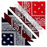 KEVOLLA BANDANA Herren Nickitücher Baumwolle Set Bandana Halstuch...
