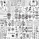 LAROI 66 Blätter Klein Schwarz Temporäre Tattoos Frauen Männer Fake...
