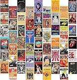 EDUS 54pcs Rockband Posters, Vintage Rockband Wall Collage Kit für...