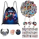 bilkoivn Demon Slayer Geschenksets inklusive Rucksack mit Kordelzug,...