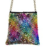 Widmann 10018 - Tasche Wendepailletten Regenbogen/Gold, Retro,...