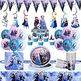 Lemotoy Frozen Gebutstag Party Set,81Stück Frozen Birthday Party...