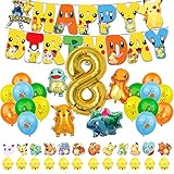 Kindergeburtstag deko luftballon 8. pokemon geburtstag |...