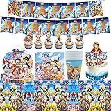 One Piece Partyzubehör Set Geburtstag Miotlsy 76pcs One Piece Thema...