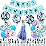 45 Stück Geburtstagsparty Deko, Frozen Geburtstagsdeko Mädchen,...