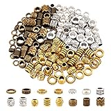 NBEADS 150 Stk. Dreadlock Perlen Aus Tibetischem Stil, 15 Arten von...