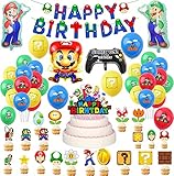 标题 Super Mario Theme Party Dekorationen Mario Bros Luftballons...