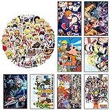 GTOTd Anime Naruto Poster（8 Pcs,42x29CM) with Anime-Aufklebern...
