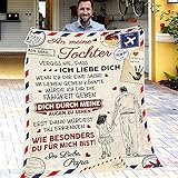 ERACII Kuscheldecke Personalisierte Decke Geschenke - An Meine Tochter...