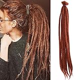 Noverlife 10PCS 50cm Ingwer Rot Dreadlock-Erweiterungen, Einseitig...