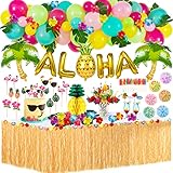 Mishopy 153 Hawaii Party Dekoration Hawaii Luau Tischröcke Ballon Kit...