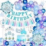 Frozen Geburtstagsdeko Mädchen Ballon Luftballon Girlande Kit, Lila...
