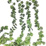 Fycooler Künstliche Hängepflanzen Efeu Hängend Girlande Monstera...