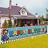 Mario Happy Birthday Banner Mario Backdrop Mario Birthday Yard Sign...
