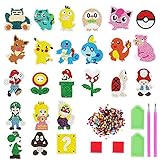 Herefun 5D Diamand Painting Set, PIKA Diamant Malerei Kits für Kinder...