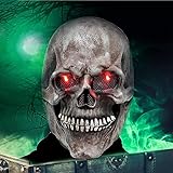 VAZILLIO Halloween Maske Horror Totenkopf-Maske FREIE GRößE Latex...