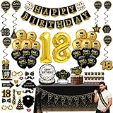 18. Geburtstag Junge Mädchen Geburtstagsdeko, (76 Pack) 18....