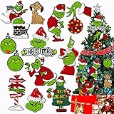 24 Stücke Grinch Christbaumkugeln Deko Weihnachten,Weihnachtsschmuck...