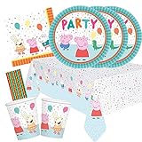 amscan/spielum 41-teiliges Party-Set Peppa Wutz - Pig - Teller Becher...