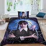FGAITH 3D Bettwäsche Set Bettbezug Wednesday Addams Bettbezug-Set +...