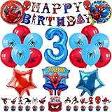 30PCS Spider Geburtstagsdeko Jungen 5 Jahre, Happy Birthday Party...