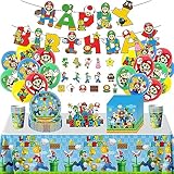 STUINMOLL Super Mario Geburtstag Deko, Mario Dekoration für...