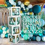 Baby Shower Boxen Decorations für Jungen Mädchen, 4PCS Transparente...