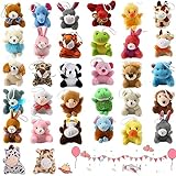 RANJIMA Mini Plüschtiere Set, 32 Pack Mini Plüsch...