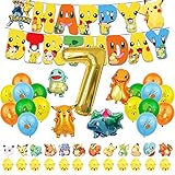 Kindergeburtstag deko luftballon 7. pokemon geburtstag |...
