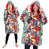 Marvel Übergroße Hoodie Decke Herren Kapuzenpullover Avengers...
