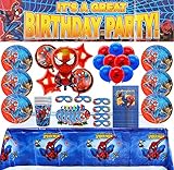 Newtic 51PCS Partygeschirr Kindergeburtstag, Spiderman Partygeschirr,...