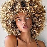 ColourfulPanda Afro Perücke Braun Blond Brazilian Synthetische...