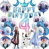 SWOKKTS Elsa Geburtstagsparty Deko 4 Jahre, Ballon Frozen...