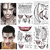 HOWAF 82 stücke Harley Quinn Tattoo Joker Temporäre Tattoos Body Art...