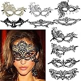 FLOFIA 10 Stück Venezianische Maske Damen Spitze Maske Lace Maske...