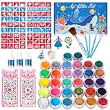 Glitzer Tattoo Set Kinder, 461 Glitzertattoos für Mädchen Temporäre...
