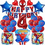 Spiderma Geburtstagsdeko 4 Jahre, Spiderma Luftballons Party...