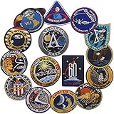 NASA Apollo Mission Aufnäher-Set Apollo1, 7, 8, 9, 10, 11, 12, 13,...